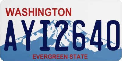 WA license plate AYI2640