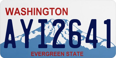 WA license plate AYI2641