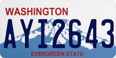 WA license plate AYI2643