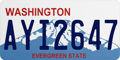 WA license plate AYI2647