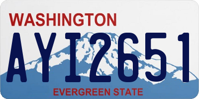 WA license plate AYI2651