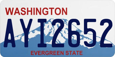 WA license plate AYI2652