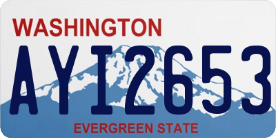 WA license plate AYI2653
