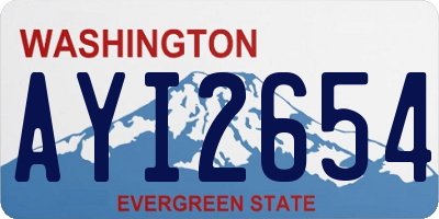 WA license plate AYI2654