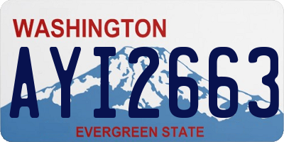 WA license plate AYI2663