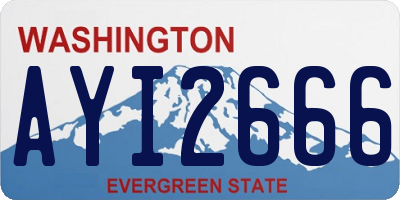 WA license plate AYI2666
