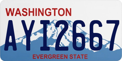 WA license plate AYI2667