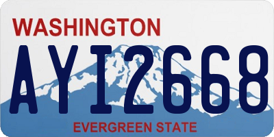 WA license plate AYI2668