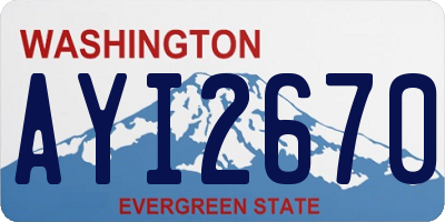 WA license plate AYI2670