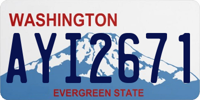 WA license plate AYI2671