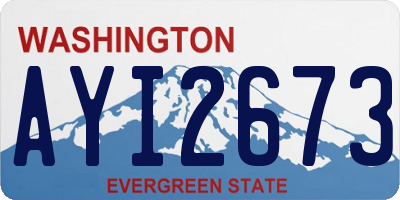 WA license plate AYI2673