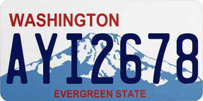 WA license plate AYI2678
