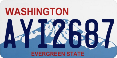 WA license plate AYI2687