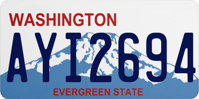 WA license plate AYI2694