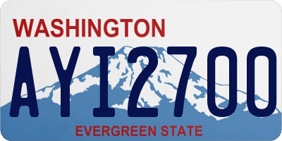 WA license plate AYI2700
