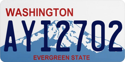 WA license plate AYI2702