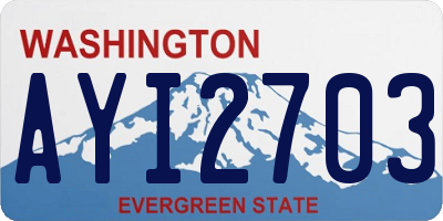 WA license plate AYI2703