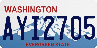 WA license plate AYI2705