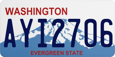 WA license plate AYI2706