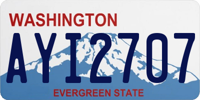 WA license plate AYI2707
