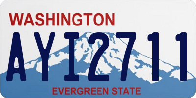 WA license plate AYI2711