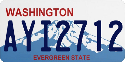 WA license plate AYI2712