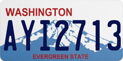 WA license plate AYI2713