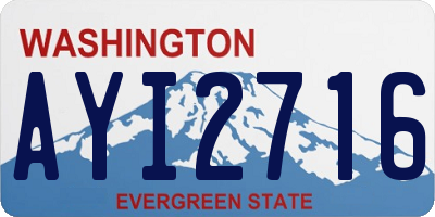 WA license plate AYI2716