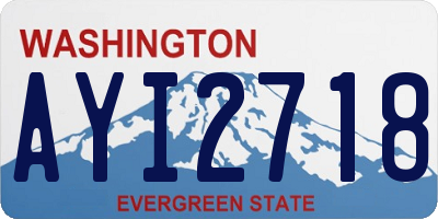 WA license plate AYI2718