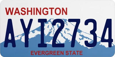 WA license plate AYI2734