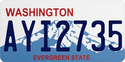 WA license plate AYI2735