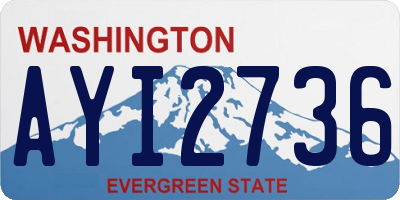 WA license plate AYI2736