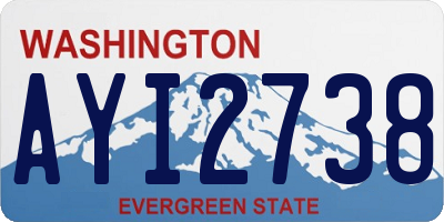 WA license plate AYI2738