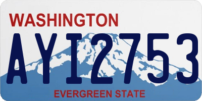 WA license plate AYI2753