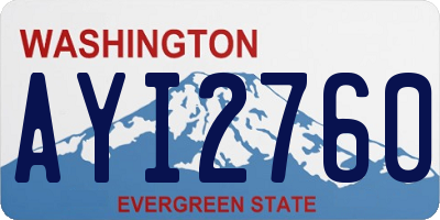 WA license plate AYI2760
