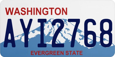 WA license plate AYI2768