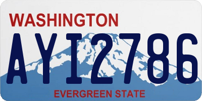 WA license plate AYI2786