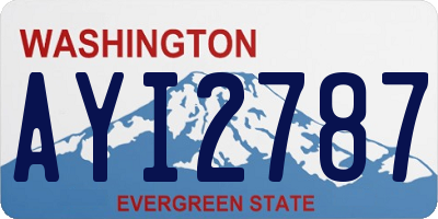 WA license plate AYI2787