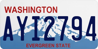 WA license plate AYI2794