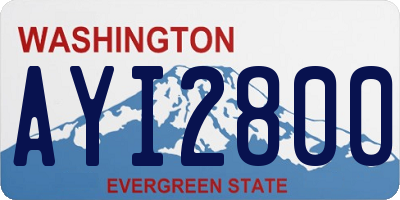 WA license plate AYI2800