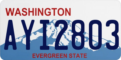 WA license plate AYI2803