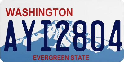 WA license plate AYI2804