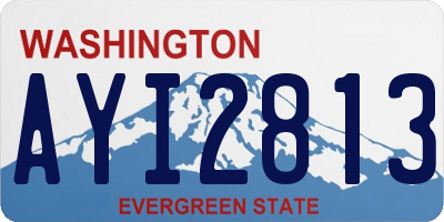 WA license plate AYI2813