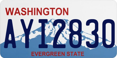 WA license plate AYI2830