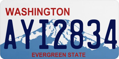 WA license plate AYI2834