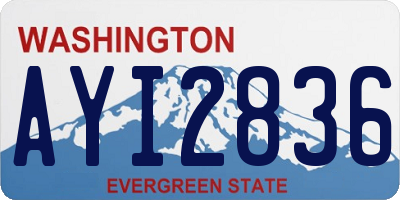WA license plate AYI2836