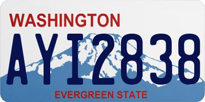 WA license plate AYI2838