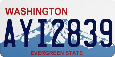WA license plate AYI2839