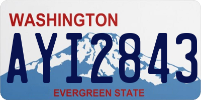 WA license plate AYI2843