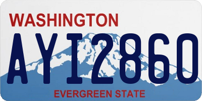 WA license plate AYI2860